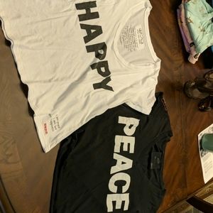Peace, Love, World t-shirts